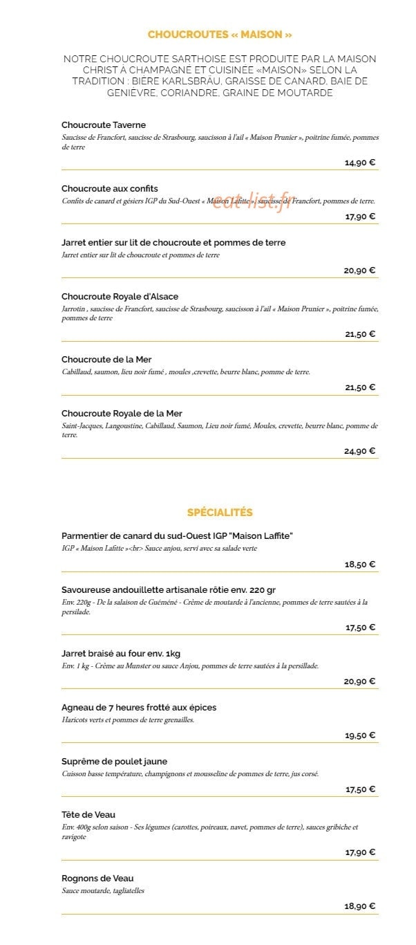 La Taverne — carte page 9