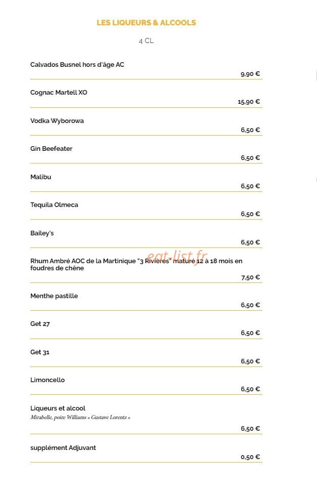 La Taverne — carte page 17