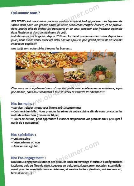 Le bio terre — carte page 1