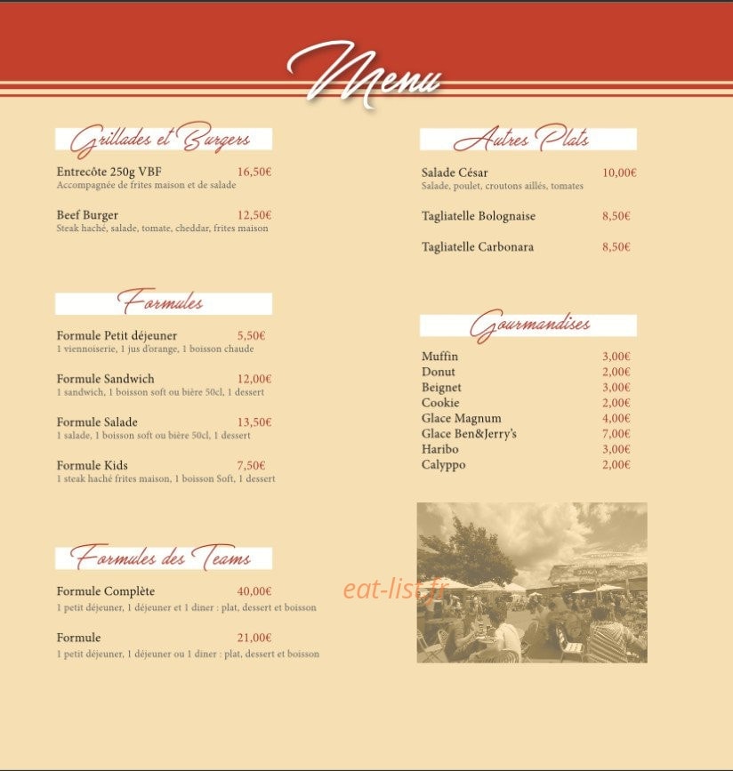 Le Dîner — carte page 1