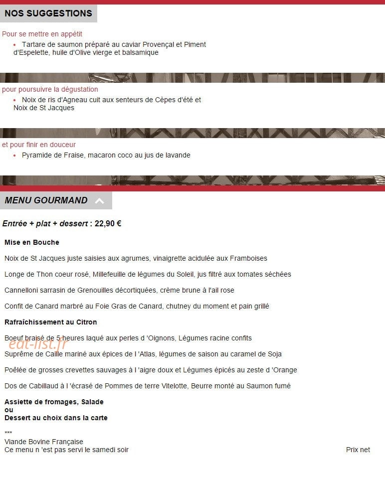 Le Nez Rouge — carte page 1