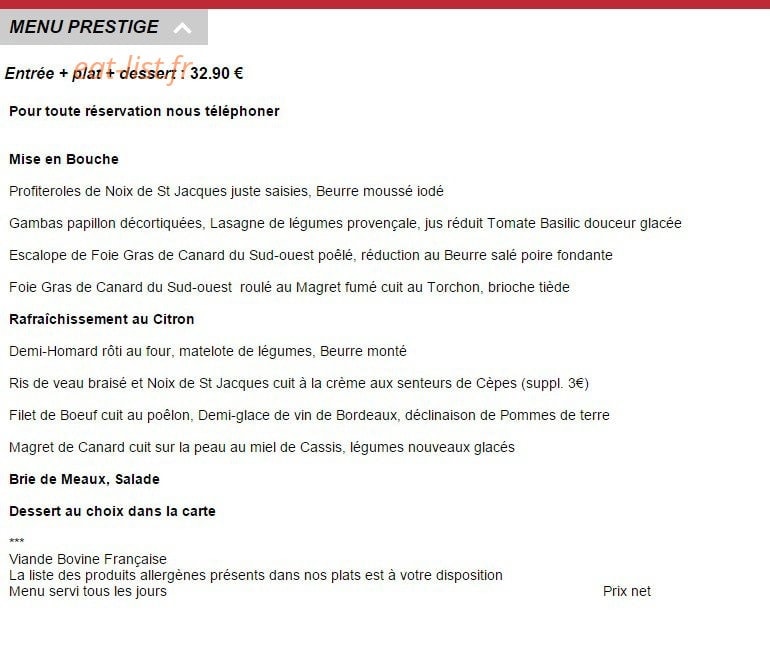Le Nez Rouge — carte page 2