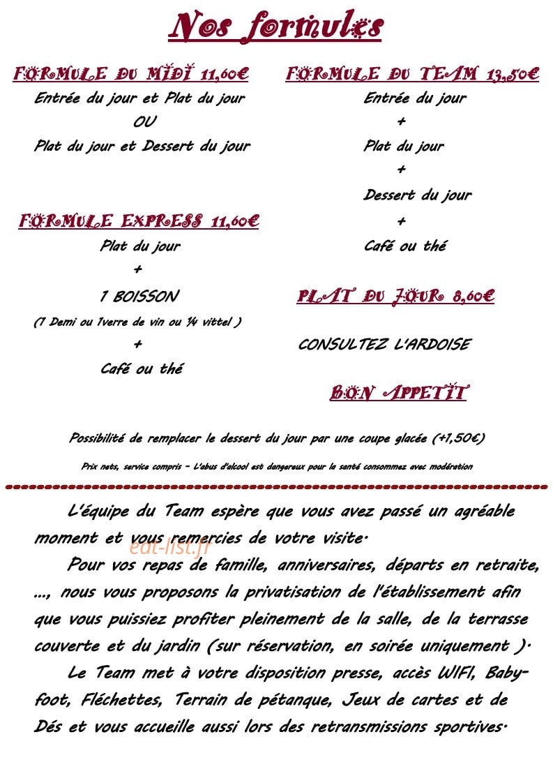 Le team — carte page 4