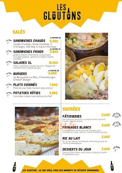 Les Gloutons — carte page 1