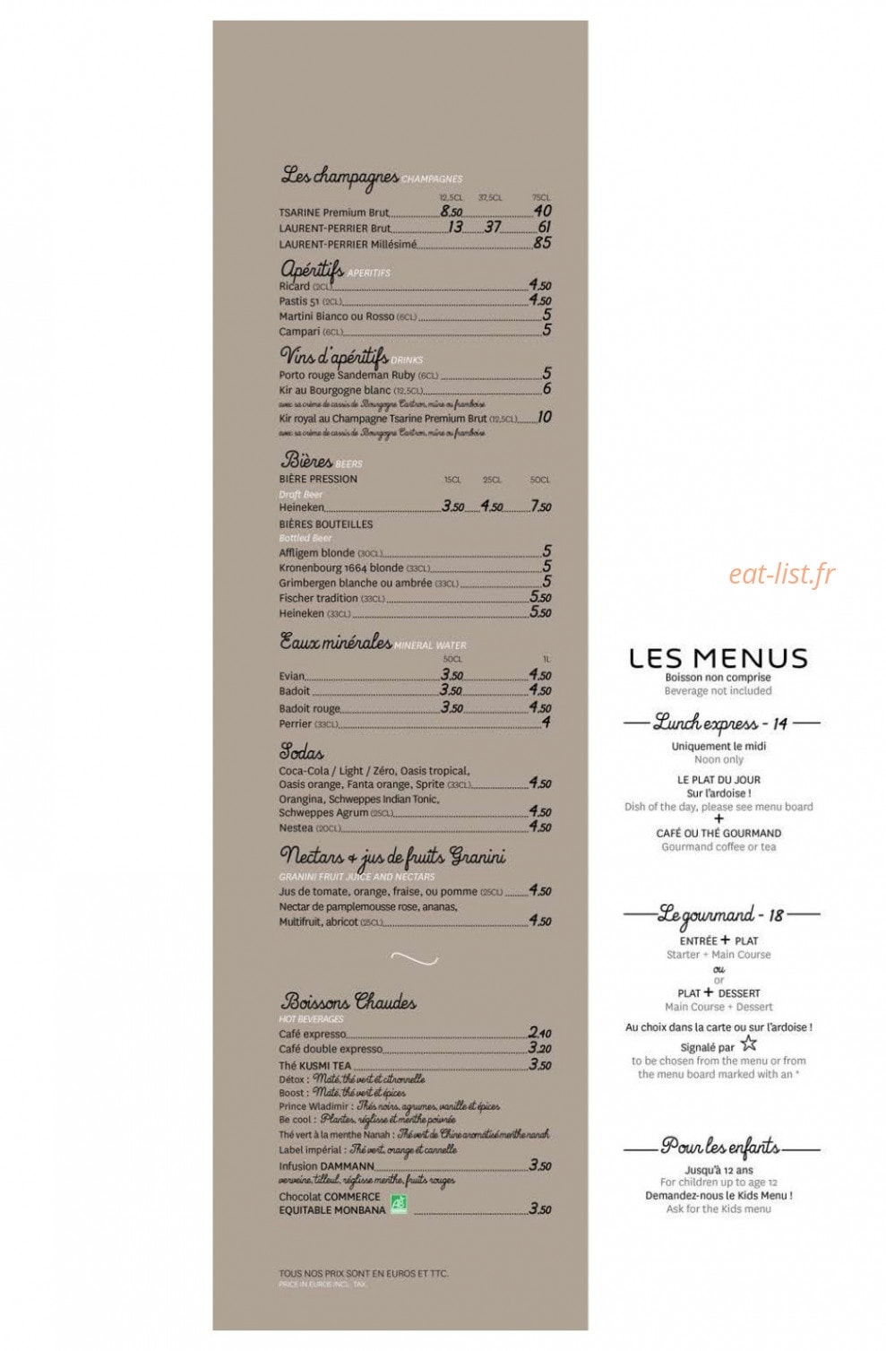 Novotel — carte page 2
