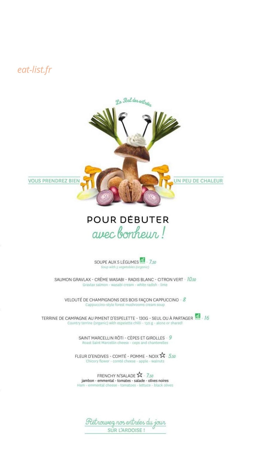 Novotel — carte page 1