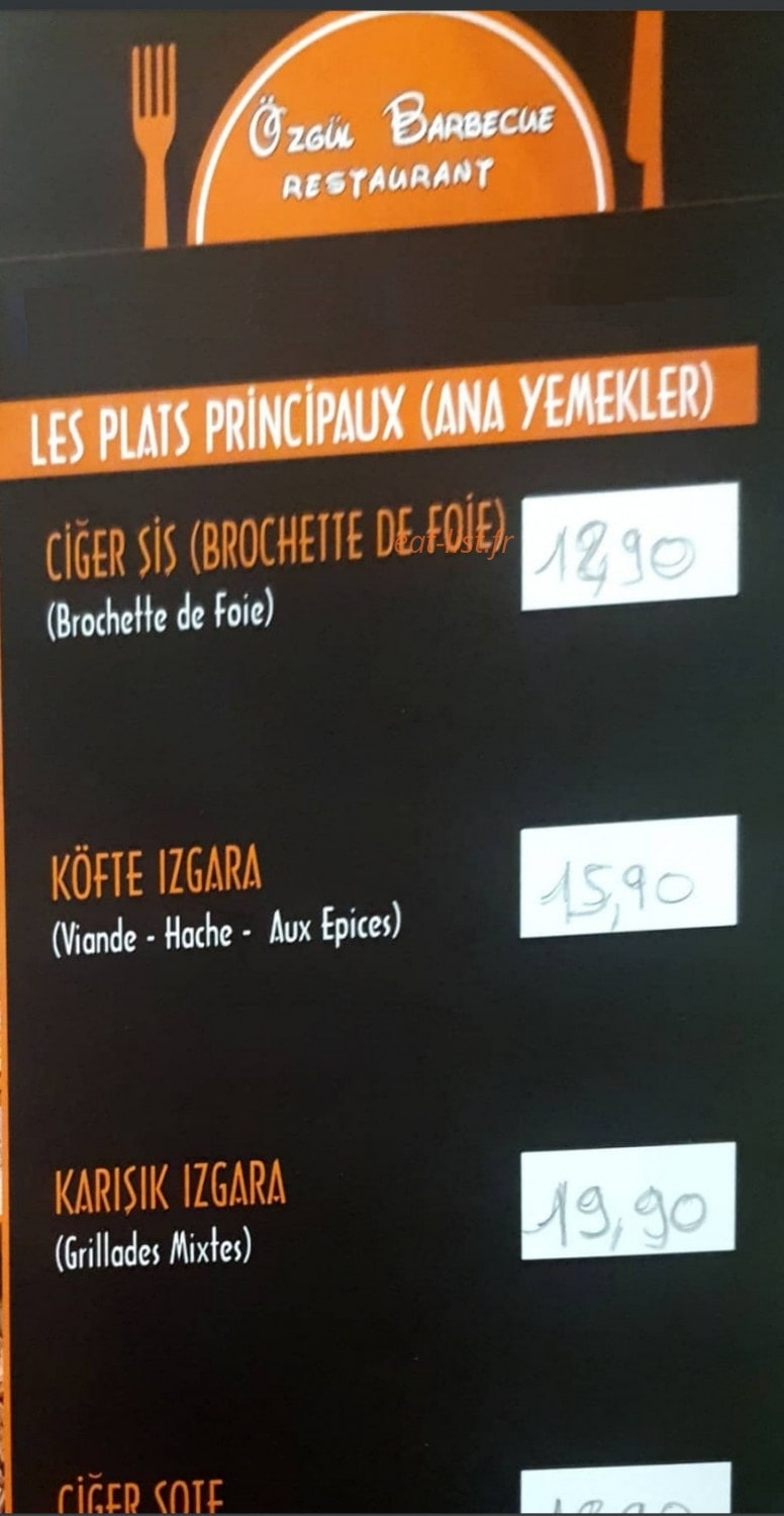 özgül barbecue — carte page 2