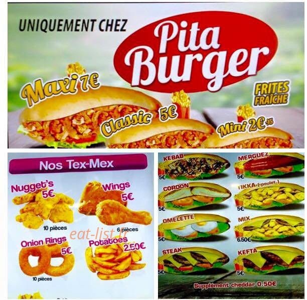 Pita Burger — carte page 2