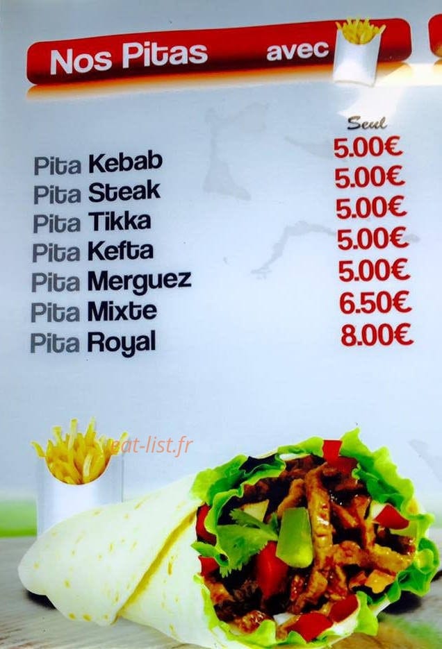 Pita Burger — carte page 3