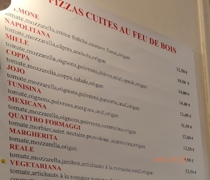 Pizza iole — carte page 1