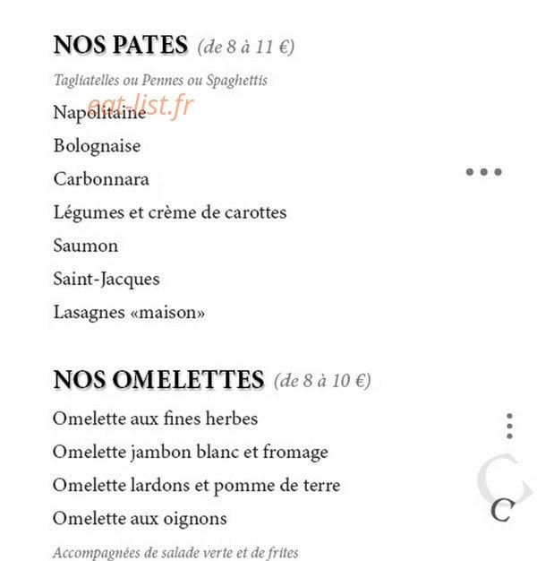 Pizzeria le capitole — carte page 3