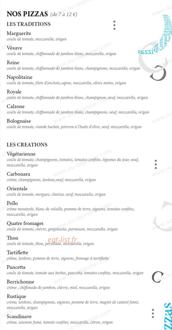 Pizzeria le capitole — carte page 2