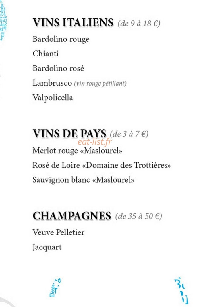 Pizzeria le capitole — carte page 5