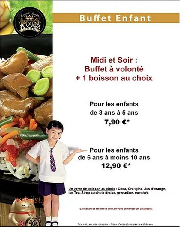Royal Buffet — carte page 4