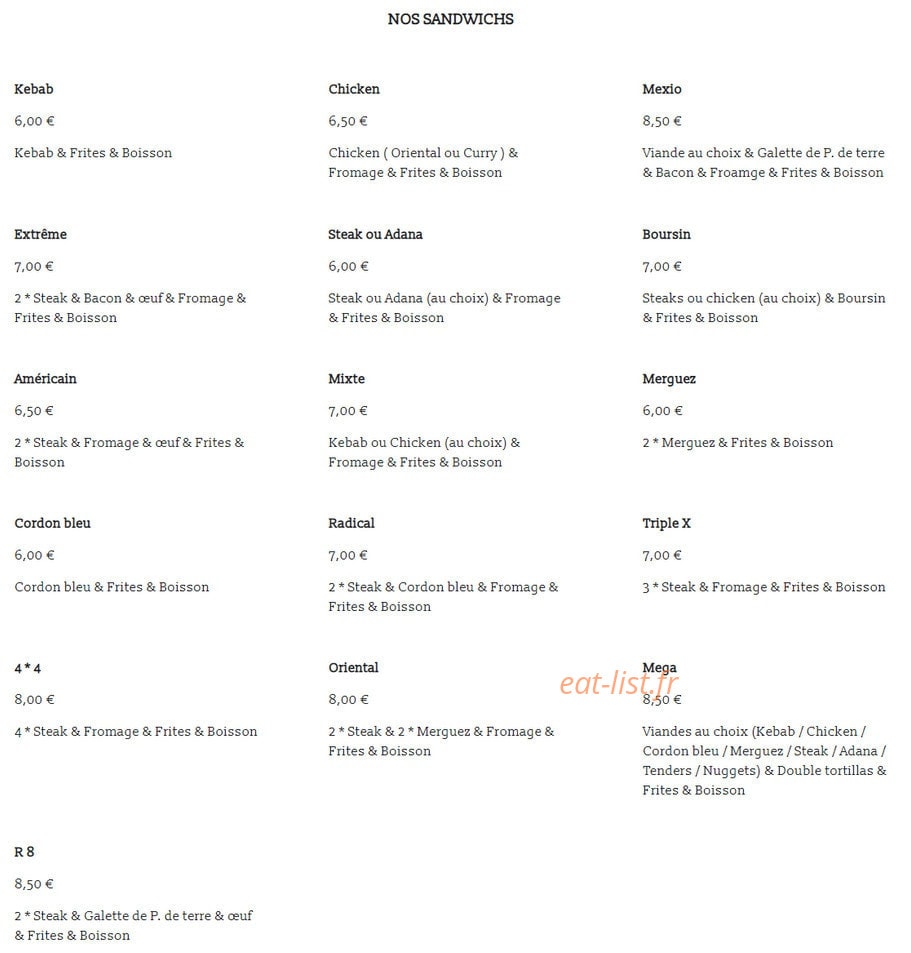 Star-food — carte page 2