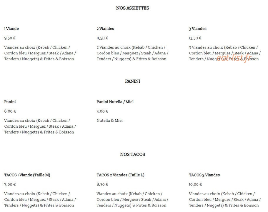 Star-food — carte page 3