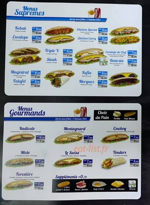 Swiss Burger — carte page 3