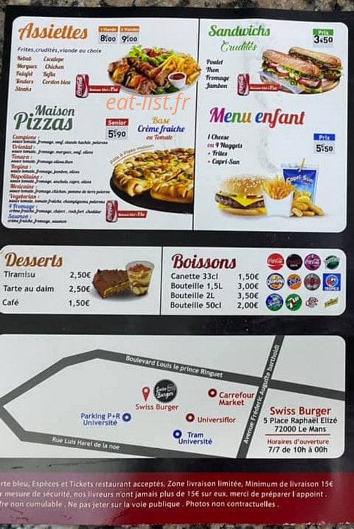 Swiss Burger — carte page 4