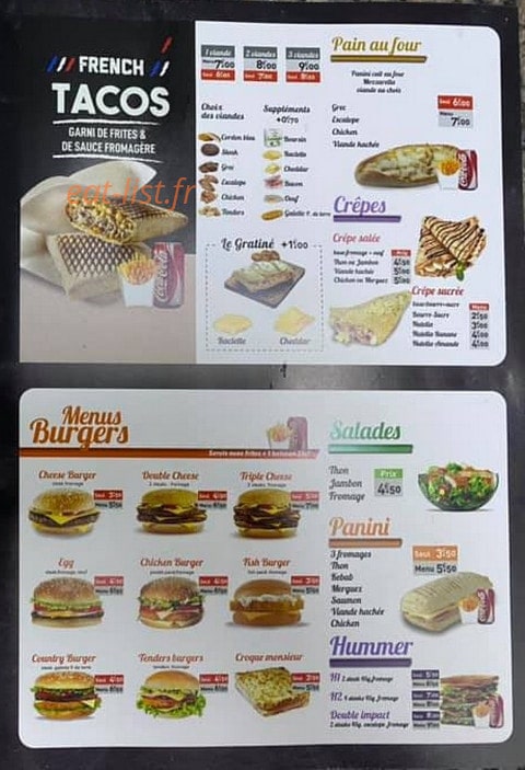 Swiss Burger — carte page 2
