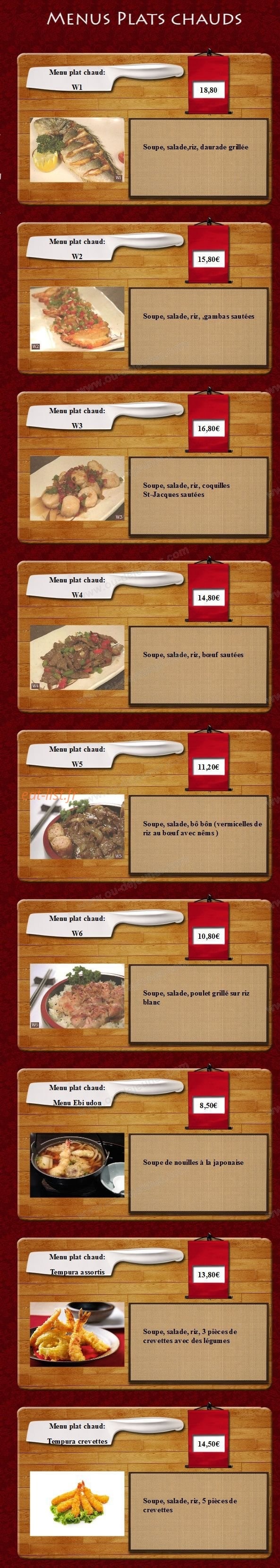 Tokyo Sushi — carte page 2