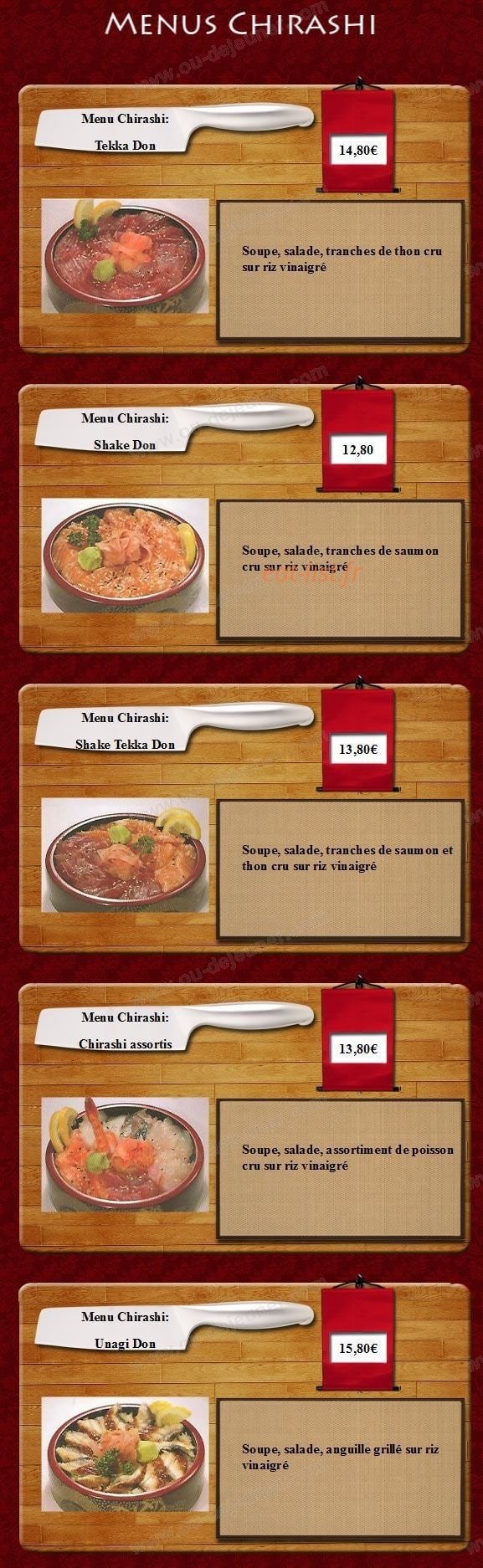 Tokyo Sushi — carte page 4