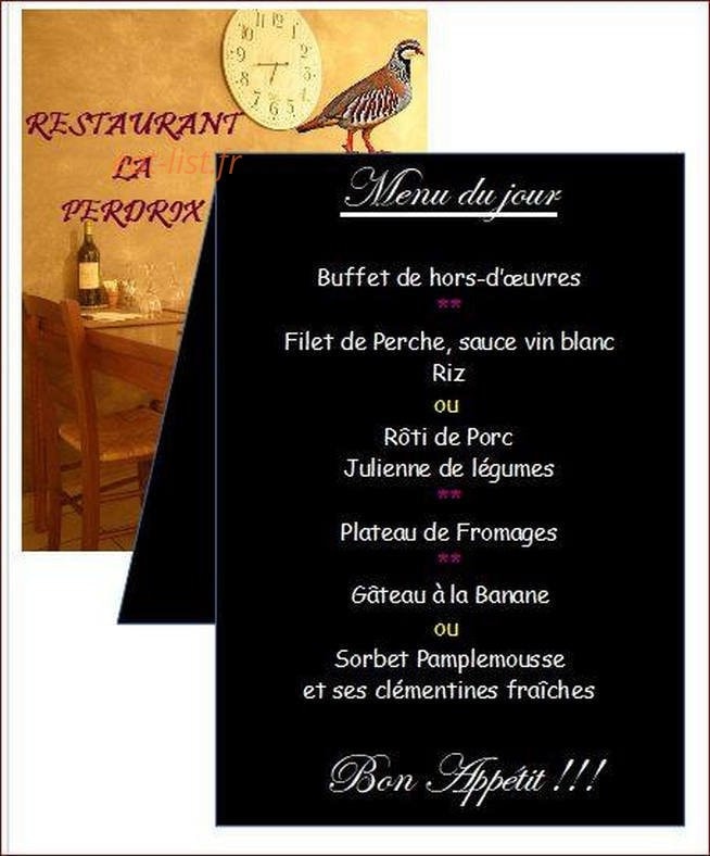 La Perdrix — carte page 1