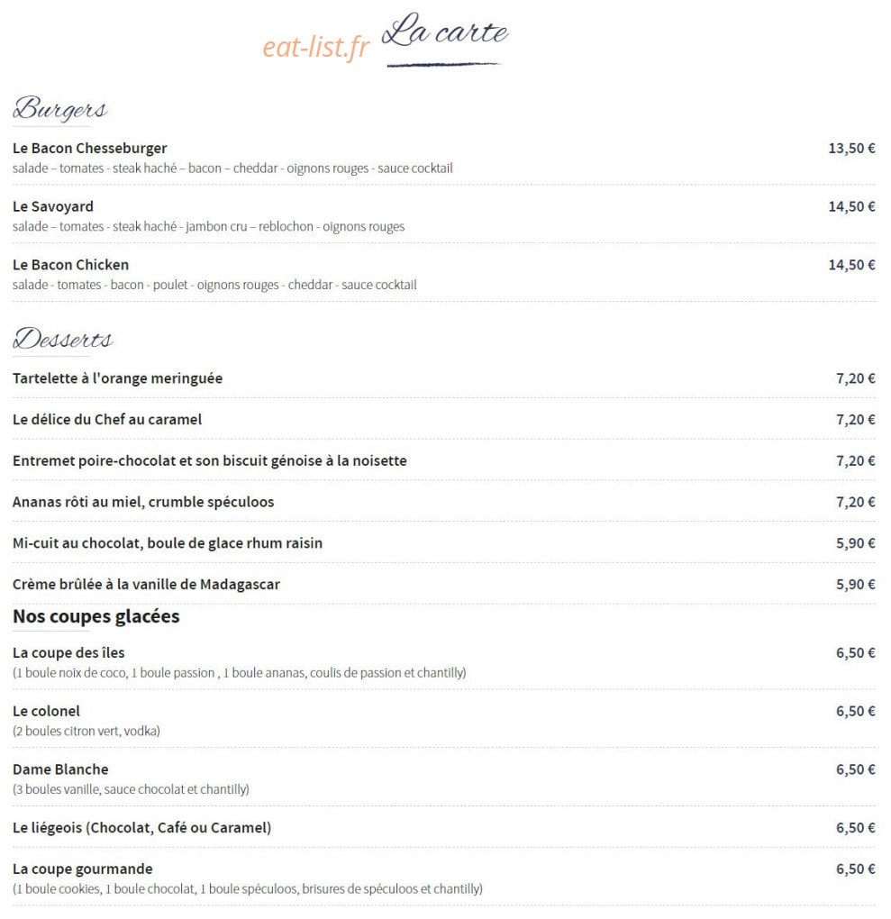 Les 4 Saisons — carte page 2