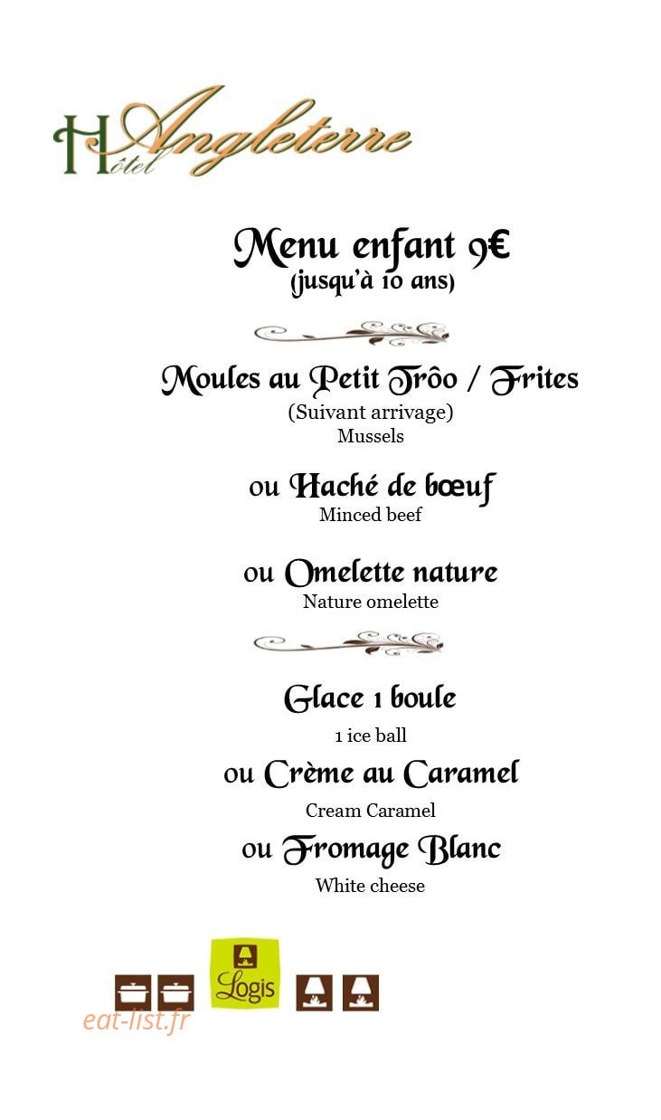 Hôtel Angleterre — carte page 1