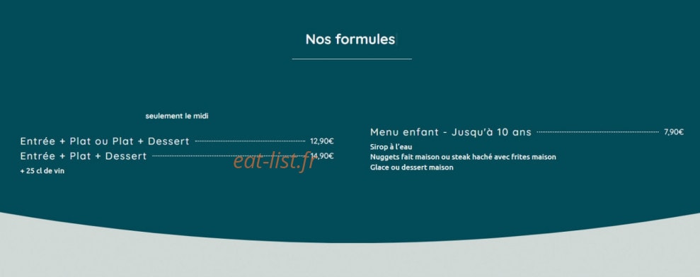 Fresnay's Café — carte page 1