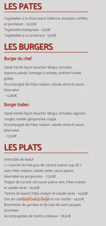 Le Pinocchio — carte page 3