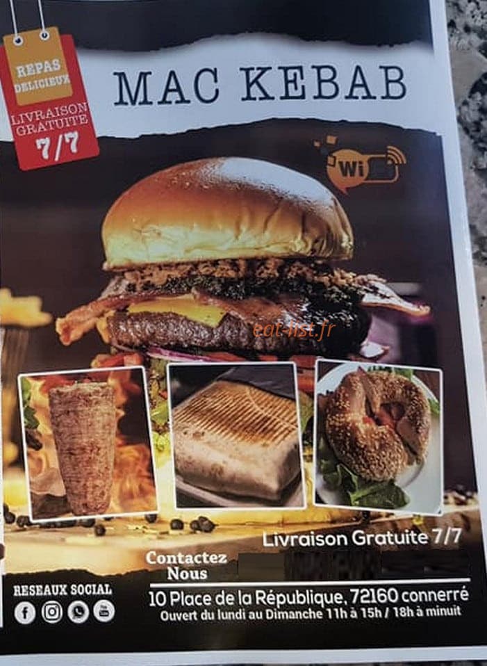 Mac Kebab — carte page 1