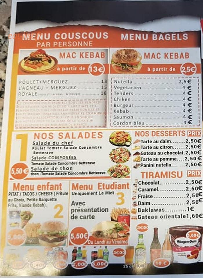 Mac Kebab — carte page 4