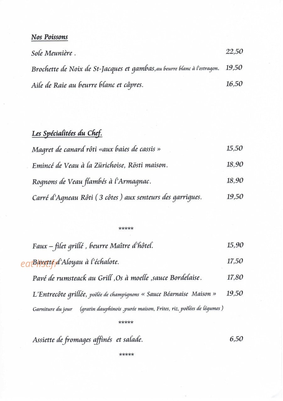 La Cane — carte page 2