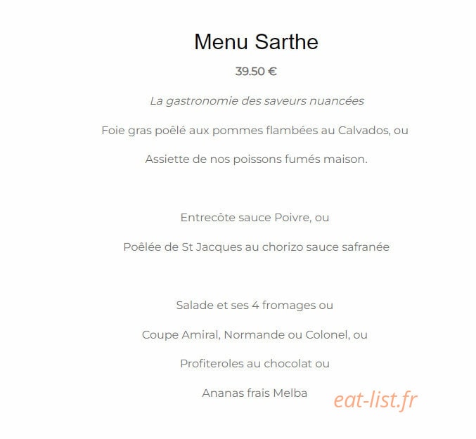 Hôtel de la Barque — carte page 5