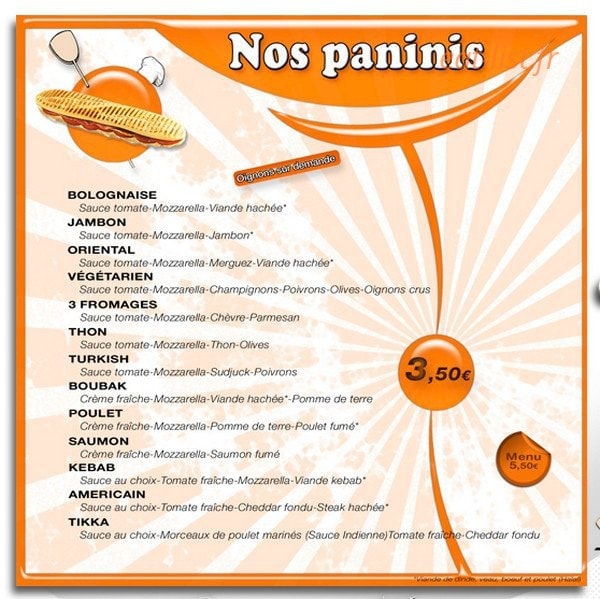 Saffa Pizza — carte page 4