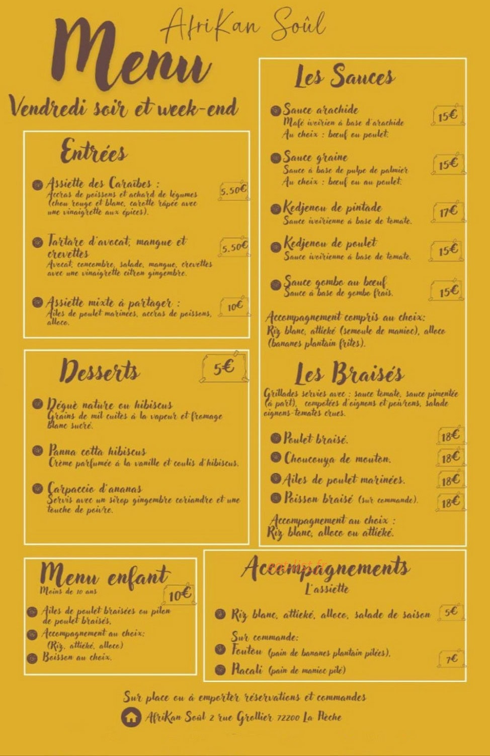 Afrikan Soûl — carte page 1