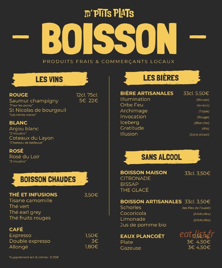 D’ptits plats — carte page 2