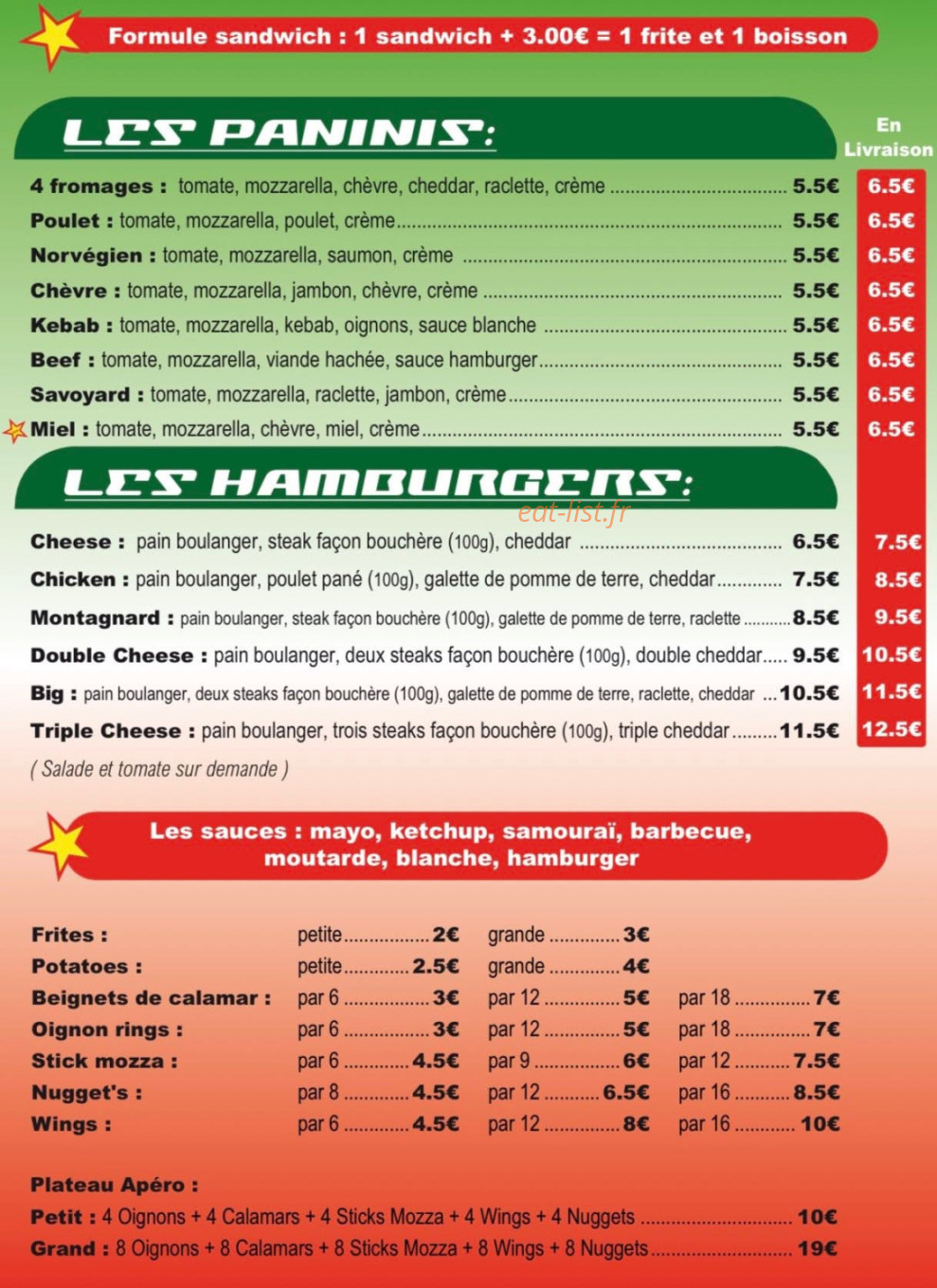 Carte et menu de Damiano pizza à La Fleche — 3