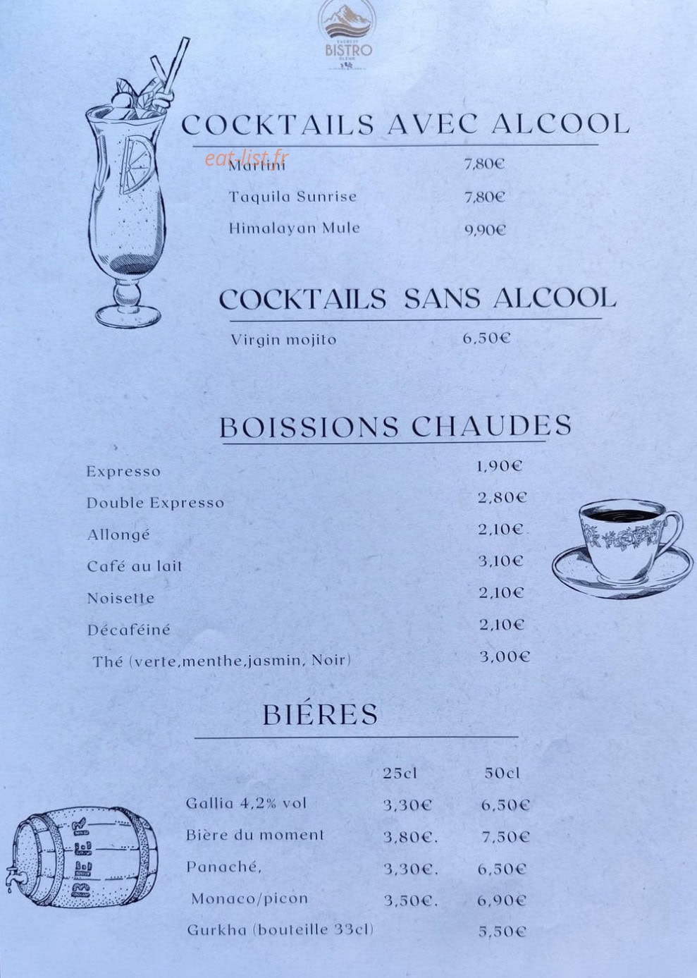 Everest Bistro Blend — carte page 4