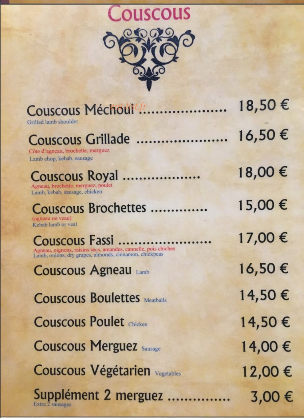 L'Etoile Du Maroc — carte page 2