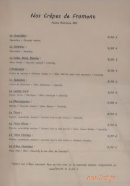 La Table d'Henri — carte page 6