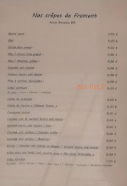 La Table d'Henri — carte page 5