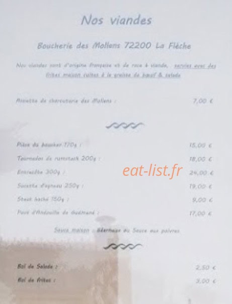La Table d'Henri — carte page 1