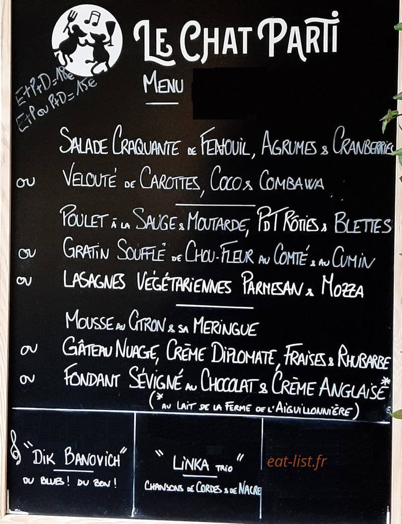 Le Chat Parti — carte page 1