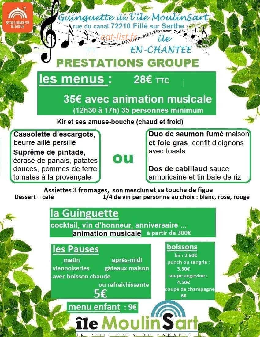 Bistrot du Moulin — carte page 1