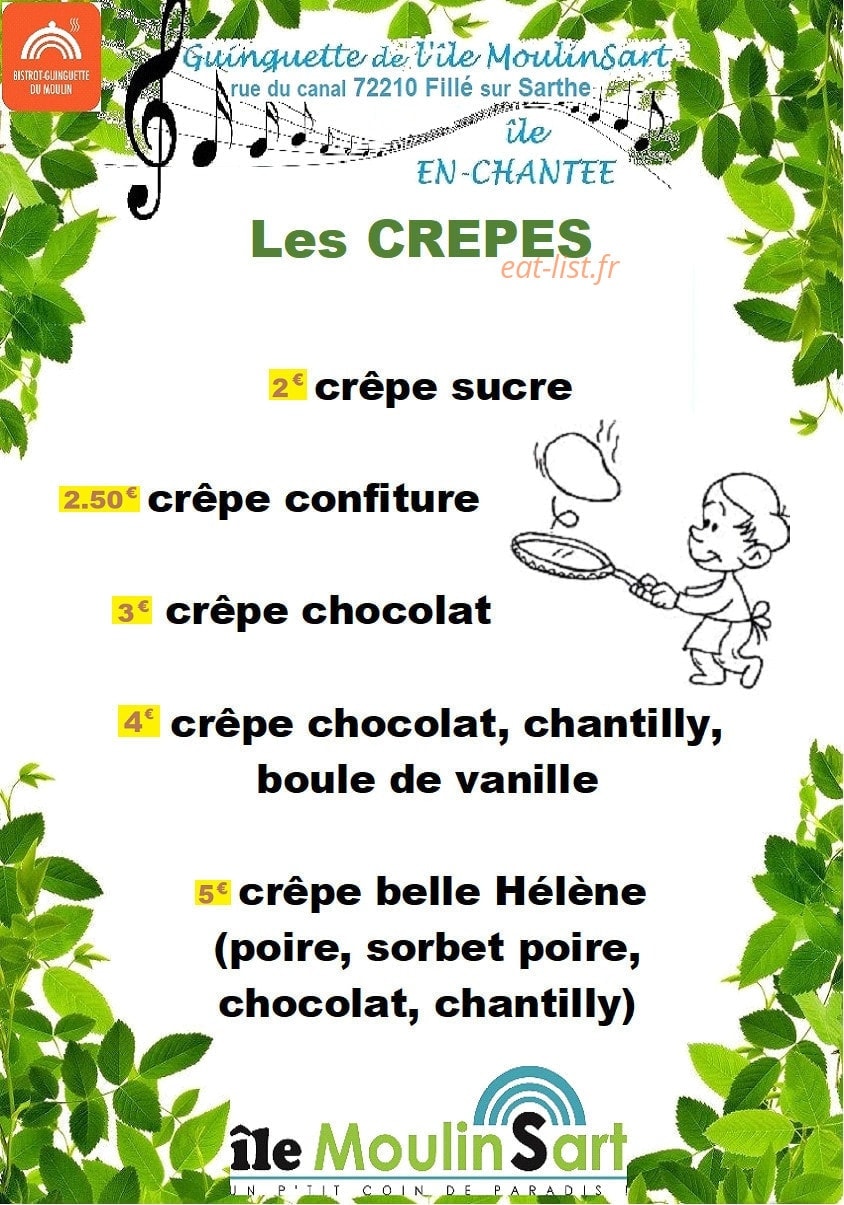 Bistrot du Moulin — carte page 4