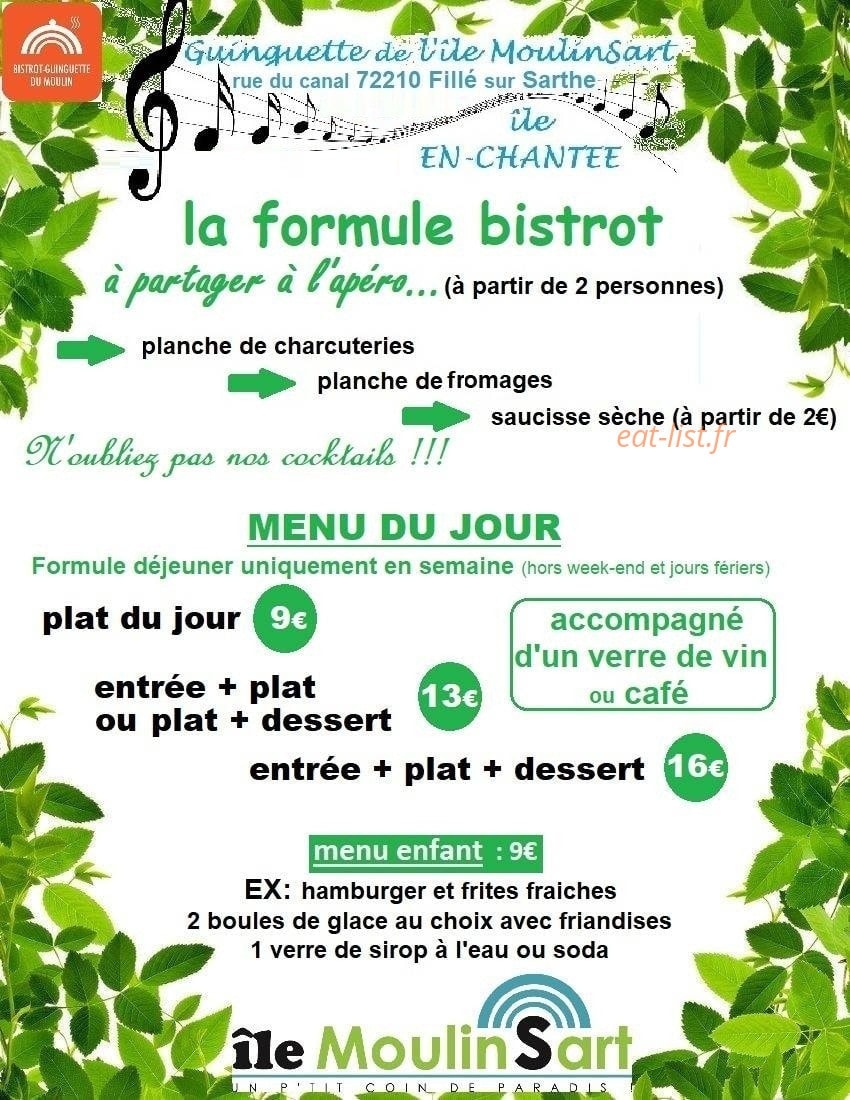 Bistrot du Moulin — carte page 2