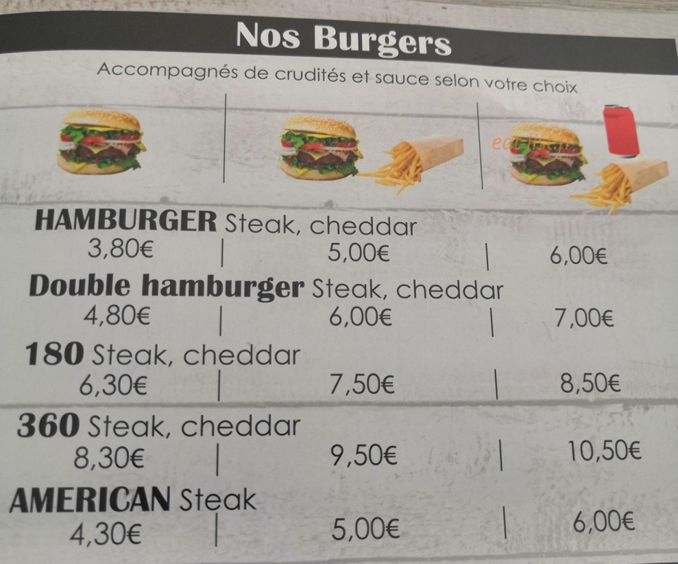 La Suze Kebab — carte page 3