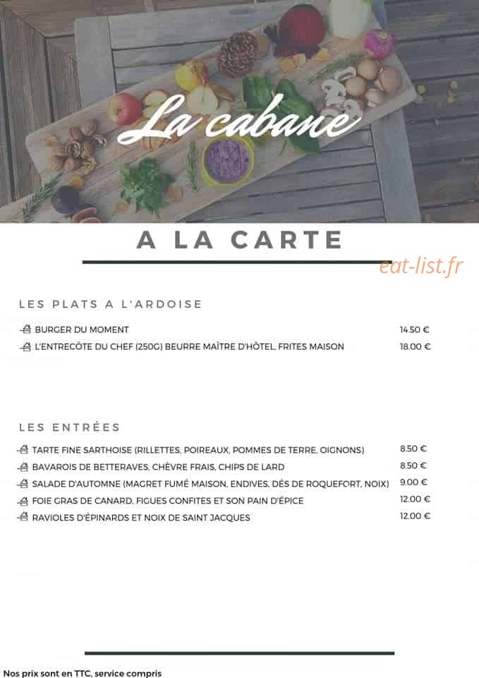 La Cabane — carte page 7