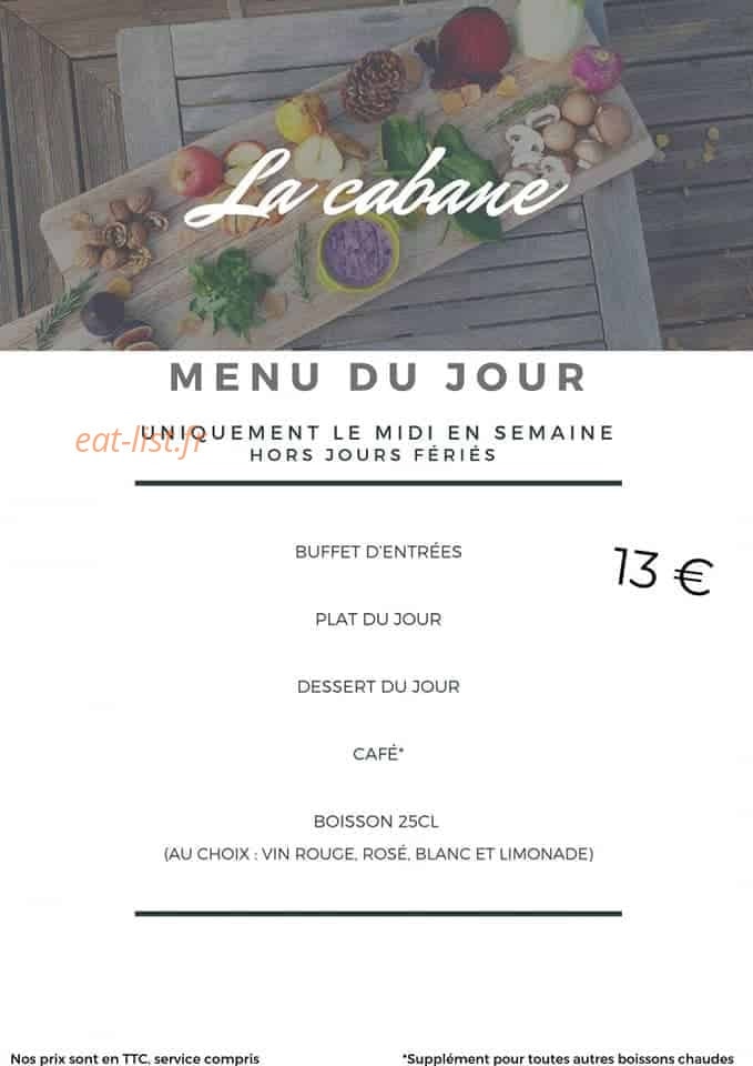 La Cabane — carte page 3